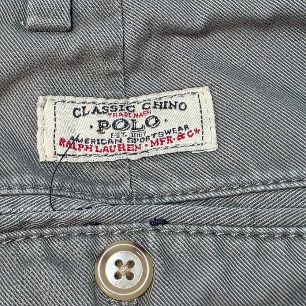 Polo Ralph Lauren Classic Chino Pants Mens 36x32 Grey Cotton Straight‎ Leg Twill